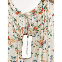Floral Silk Popover Mini Dress - Medium