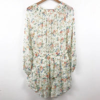 Floral Silk Popover Mini Dress - Medium