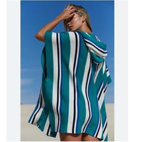 All I Need Striped Hooded Poncho 0/S