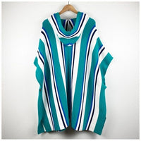All I Need Striped Hooded Poncho 0/S