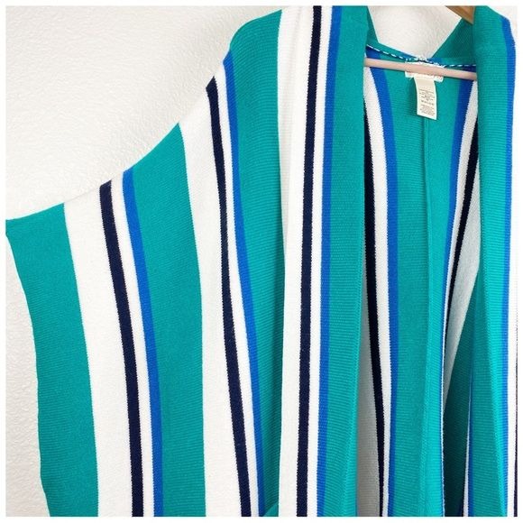All I Need Striped Hooded Poncho 0/S