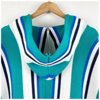 All I Need Striped Hooded Poncho 0/S