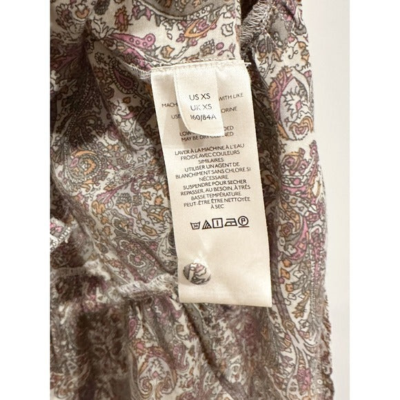 Calanthe Mini Shirt Dress in Neutral Motif - XS