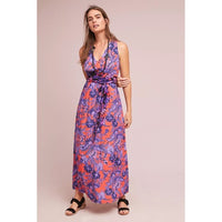 Macie Maxi Dress in Red Pattern - 10