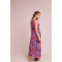 Macie Maxi Dress in Red Pattern - 10