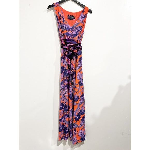 Macie Maxi Dress in Red Pattern - 10