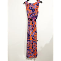 Macie Maxi Dress in Red Pattern - 10