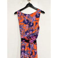 Macie Maxi Dress in Red Pattern - 10