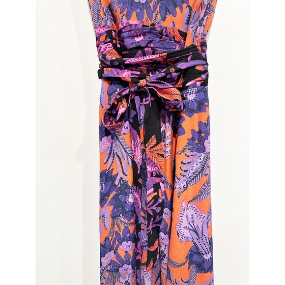 Macie Maxi Dress in Red Pattern - 10