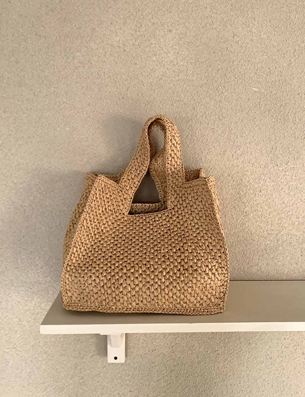 Straw Woven Handmade Beach Tote Bag