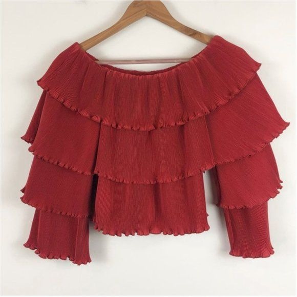 Lovers + Friends Zayn Top in Cherry Size Small