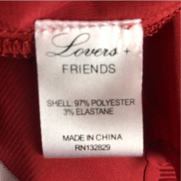 Lovers + Friends Zayn Top in Cherry Size Small
