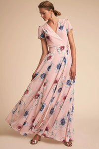 Floral Calypso Bridesmaid Maxi Dress Size Medium