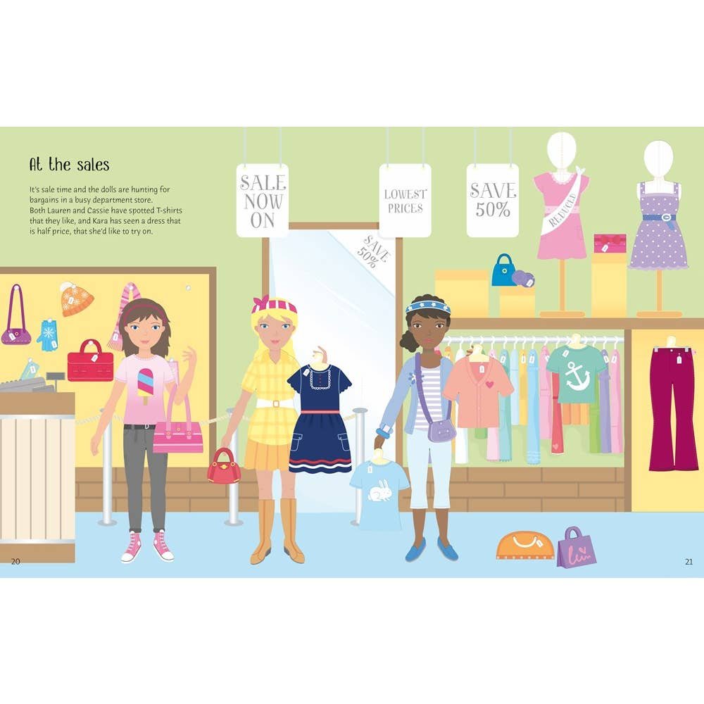 Sticker Dolly Dressing Shopping