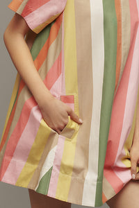 Maeve Colorful Stripe Mini Dress - Small