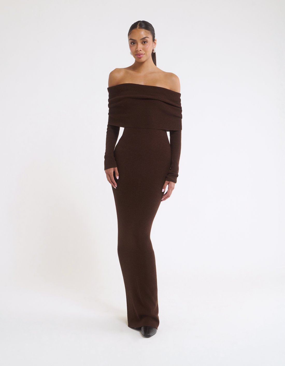 Winona Maxi Dress in Espresso