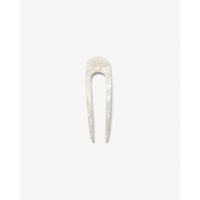 Mini French Hair Pin in White Shell