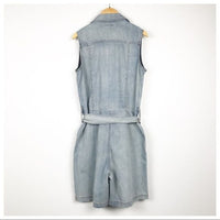 Cotton & Hemp Nonstretch Denim Utility Romper Size XS