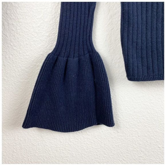 Ava Navy One Shoulder Sweater