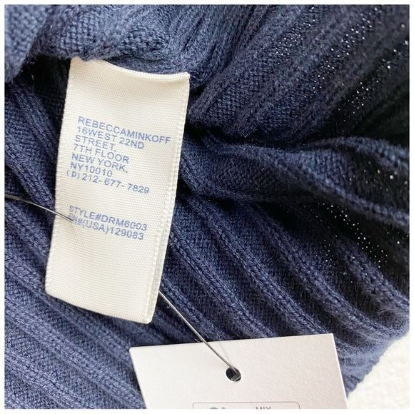 Ava Navy One Shoulder Sweater