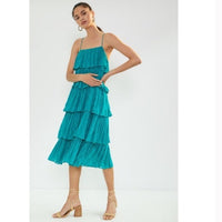 Tiered Ruffled Midi Dress