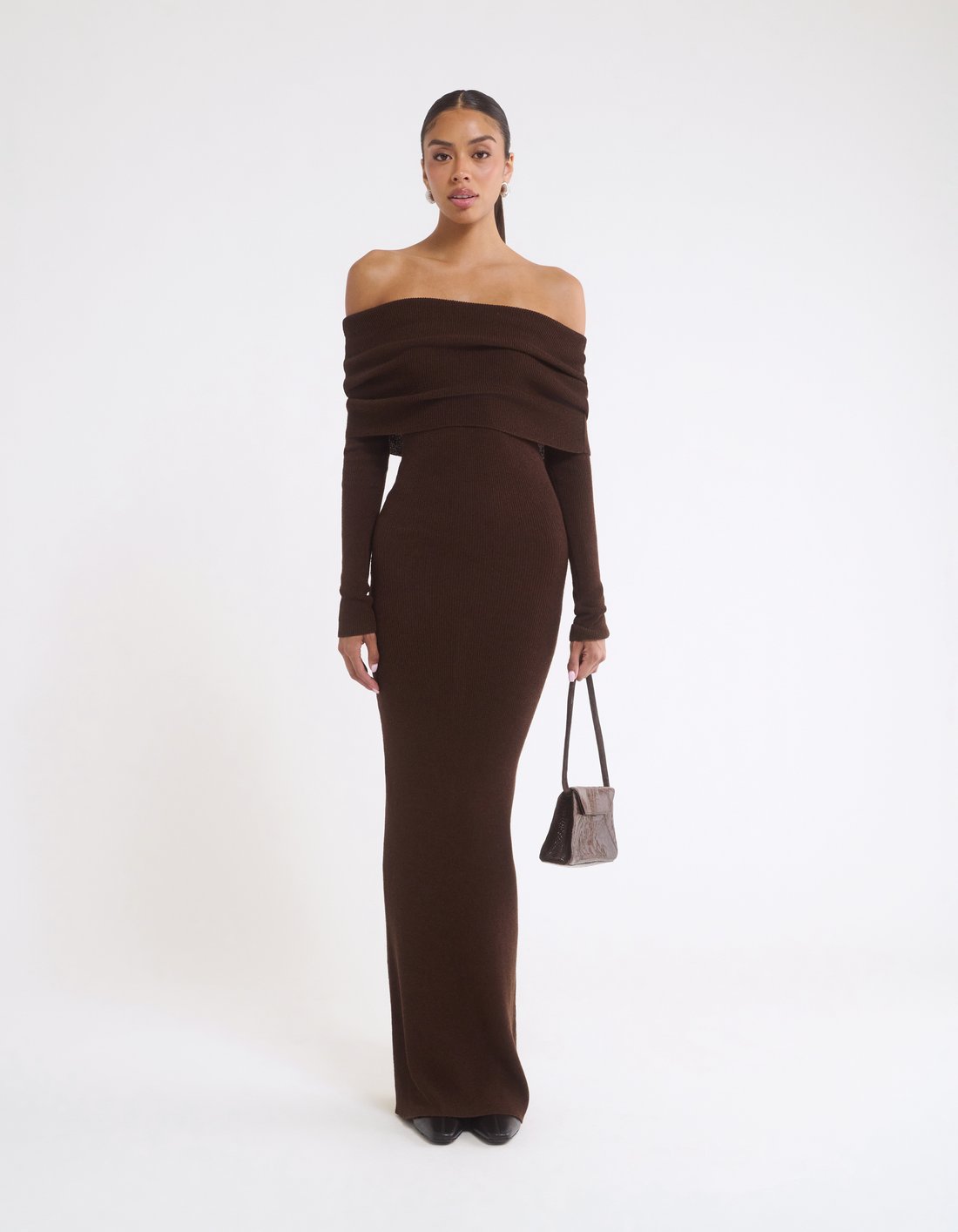 Winona Maxi Dress in Espresso