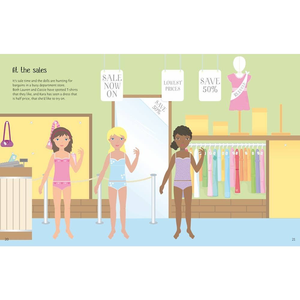 Sticker Dolly Dressing Shopping