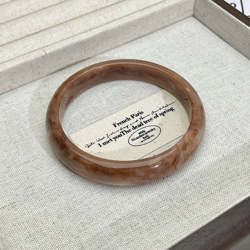 Vintage Irregular Acetate Wide Cuff Bracelet in Pink