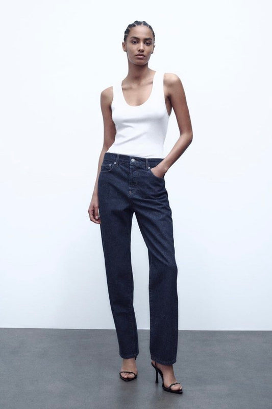 Dark Wash Relaxed Fit Jeans - 6