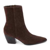 Caty Suede Ankle Boot in Chocolate