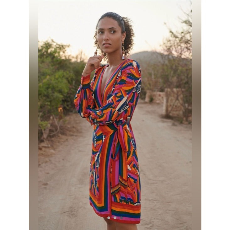 Tucanes Wrap Mini Dress Size XS