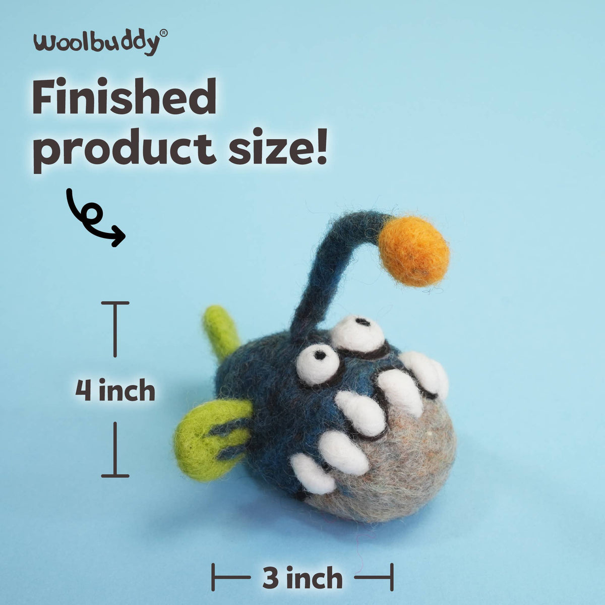 DIY Needle Felting Kit -Anglerfish