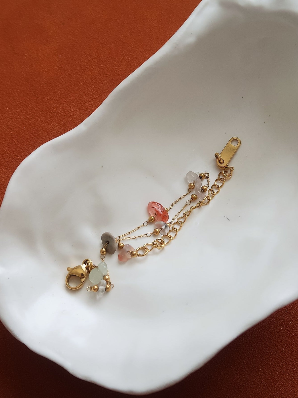 Besse 18K Gold Non-Tarnish Multi Gemstone Bracelet