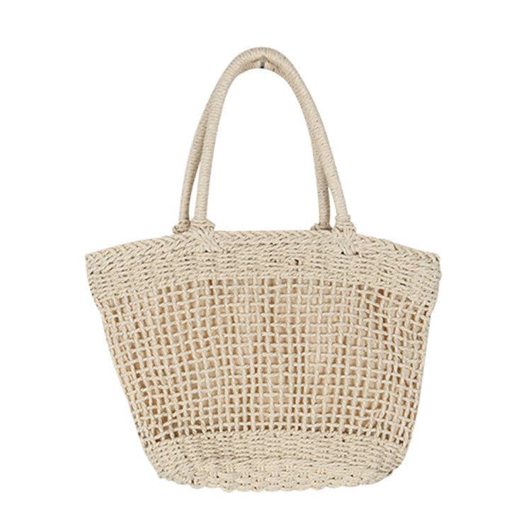 Simple Hollow Out Straw Woven Shoulder Bag