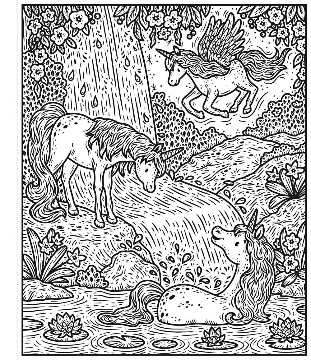 Unicorn World Magic Painting Book : Usborne