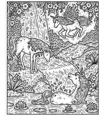Unicorn World Magic Painting Book : Usborne