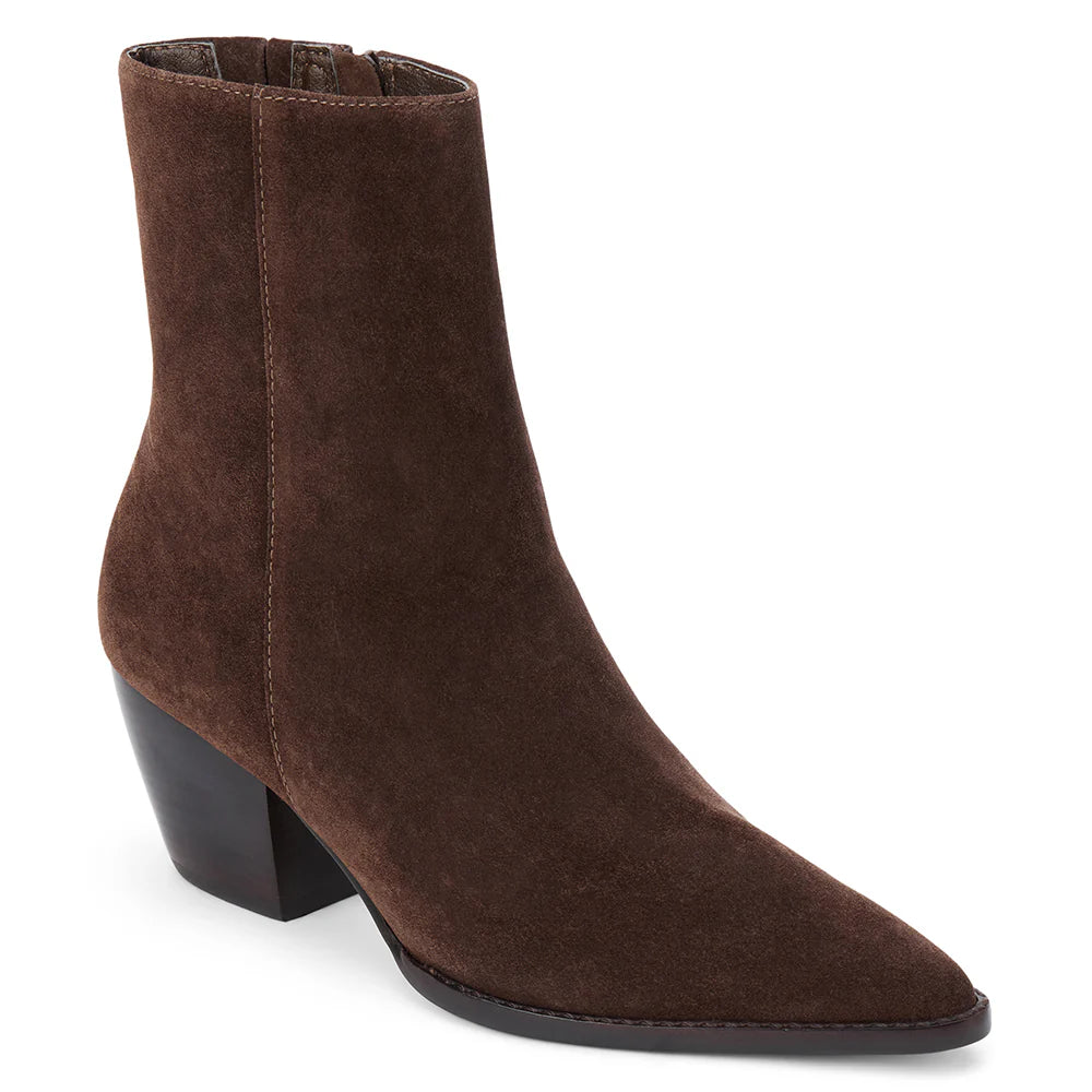 Caty Suede Ankle Boot in Chocolate