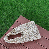 Casual Handmade Woven Hollow Beaded Shoulder Bag