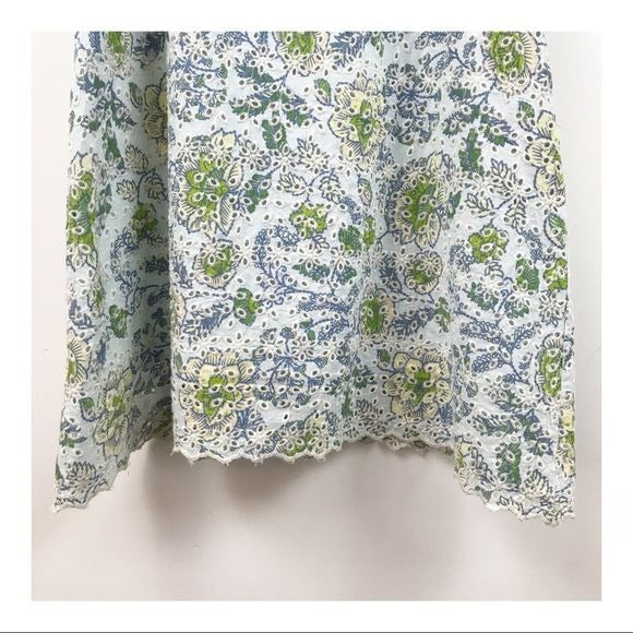NWT Blue Eyelet Floral Dress Size Small