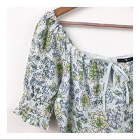 NWT Blue Eyelet Floral Dress Size Small