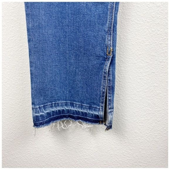 70s High Rise Skinny Boot in Western Rinse Size 32