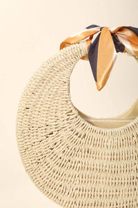 Round Straw Braided Circle Bag
