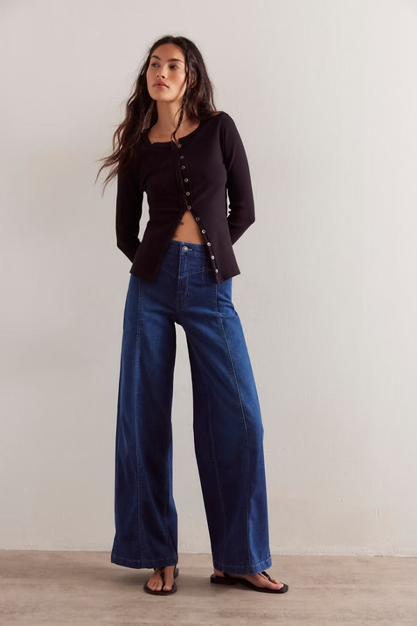 Libre Wide Leg Jeans in Lock and Key