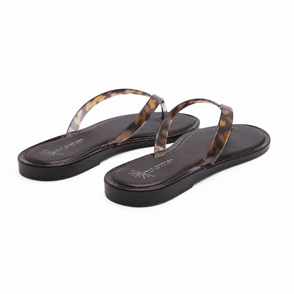 Sunwave Comfort Simple Thong Jelly Sandal in Tortoise