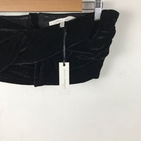 Twist Turn Velvet Crop Top in Black