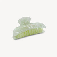Midi Heirloom Claw in Mint Shell Checker