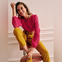 Salina Blouse in Fuchsia Size 36