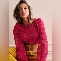 Salina Blouse in Fuchsia Size 36