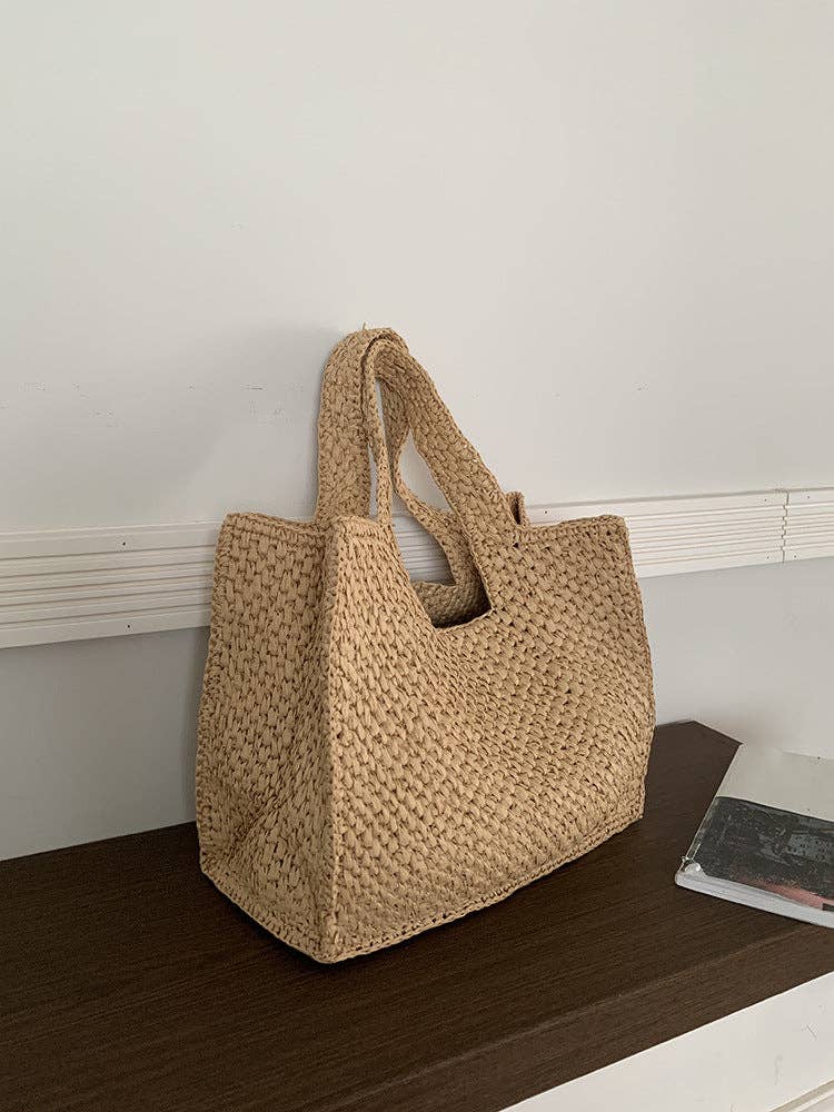 Straw Woven Handmade Beach Tote Bag