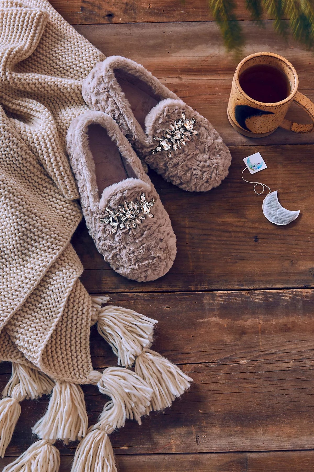 Slumber Party Loafer Slippers in Parchment